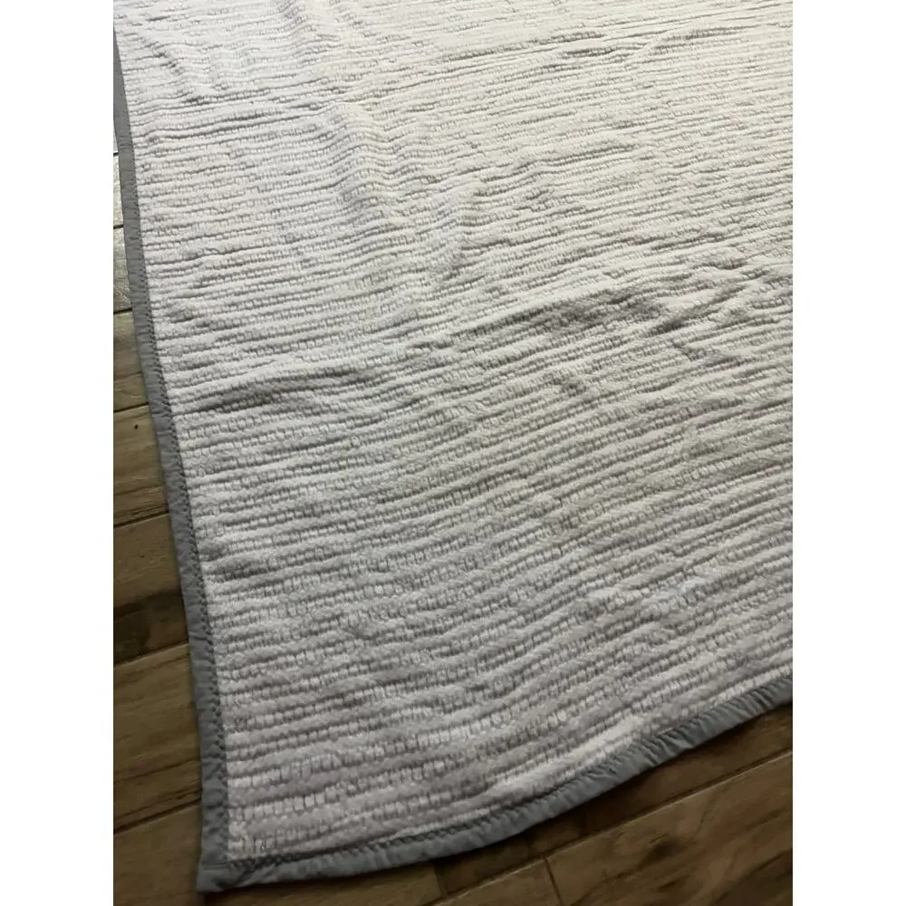 Stewart House Collection by Fieldcrest Twin Blanket Gray Textured Made USA 64x86